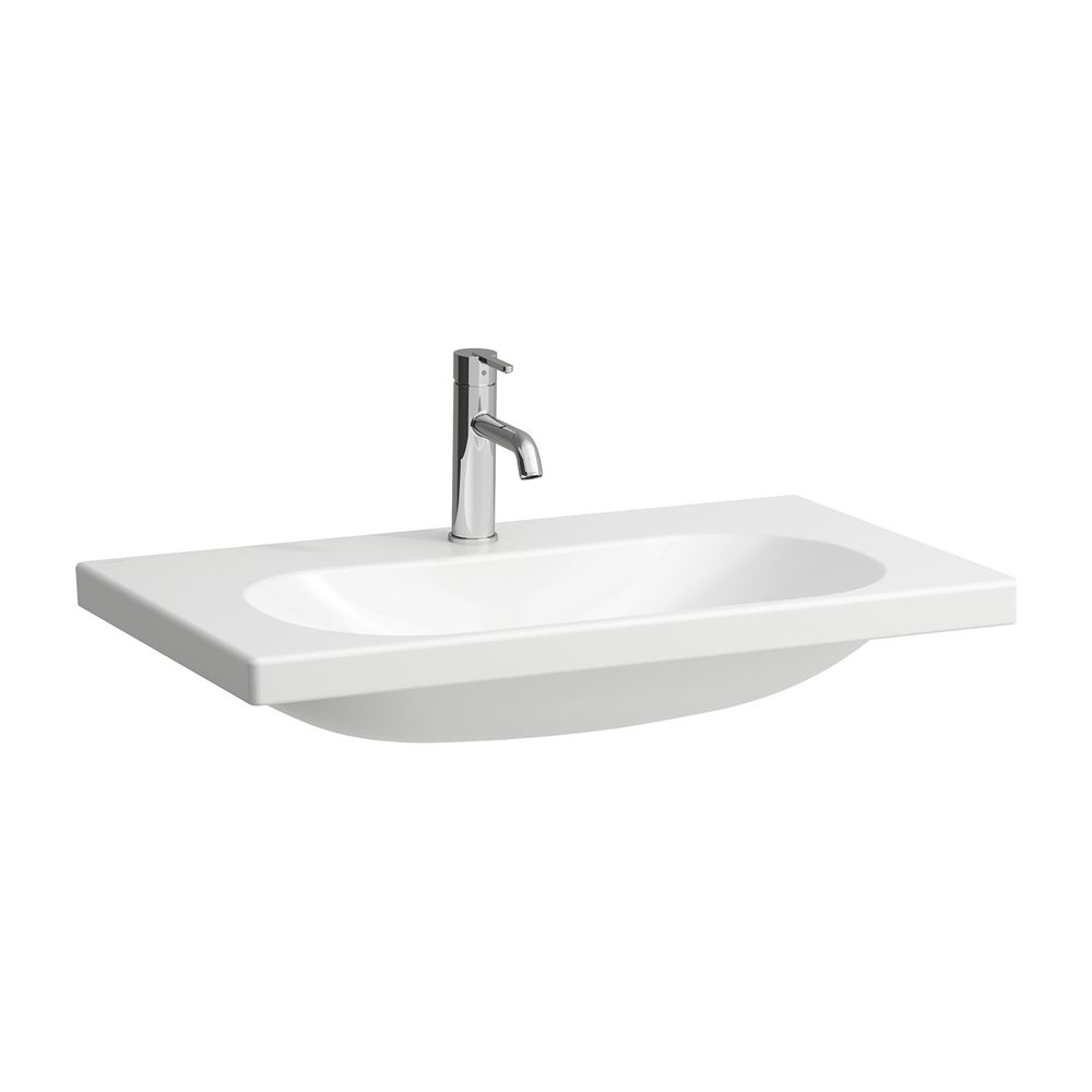 Laufen Aufsatzwaschtisch LUA 460x800x180mm, Weiß, 1 Hahnloch, ohne Überlauf, Kan... LAUFEN-H8160870001561 7612738985400 (Abb. 1)