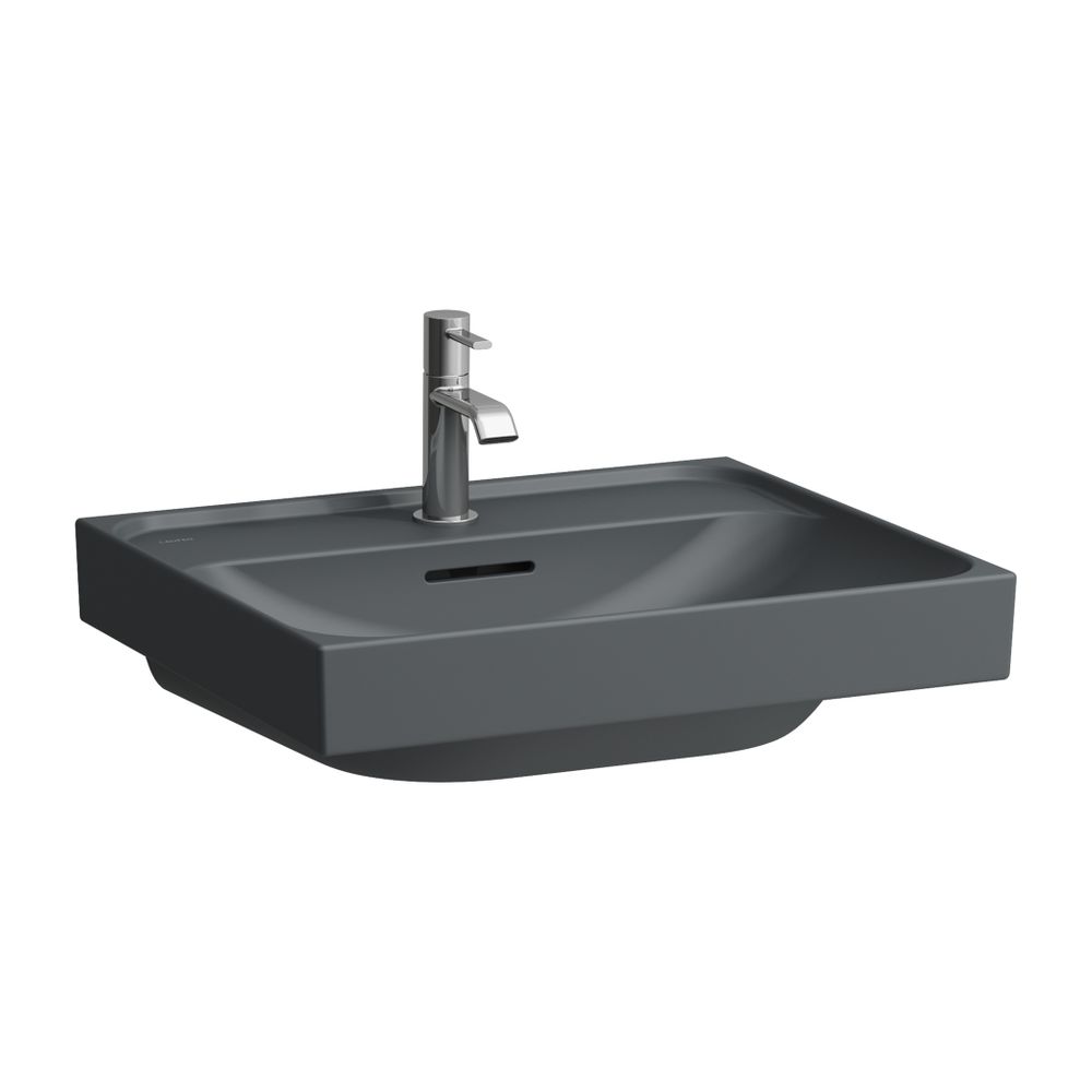 Laufen Aufsatzwaschtisch MEDA 460x550x165mm, Mattgraphit, 1 Hahnloch, mit Überla... LAUFEN-H8161127581041 7612738062880 (Abb. 1)