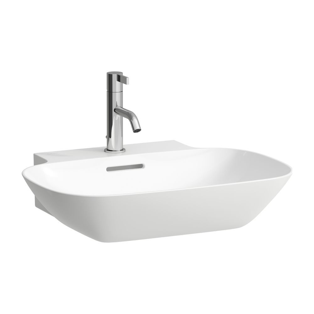 Laufen Waschtisch INO 450x560x145mm, Mattschwarz, ohne Hahnloch, mit Überlauf... LAUFEN-H8103027161091 7612738033644 (Abb. 1)