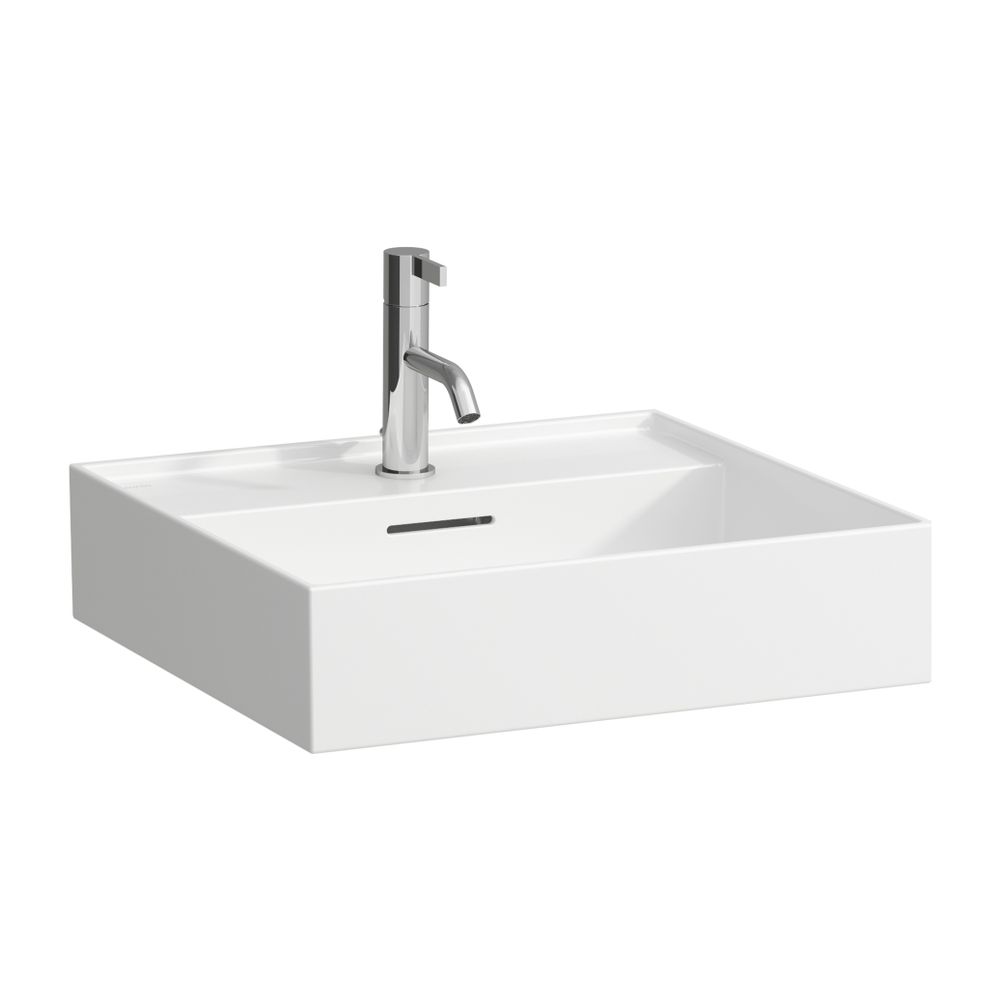 Laufen Aufsatzwaschtisch Kartell 460x500x145mm, Weiß, 1 Hahnloch, mit Überlauf... LAUFEN-H8163320001041 7612738916497 (Abb. 1)