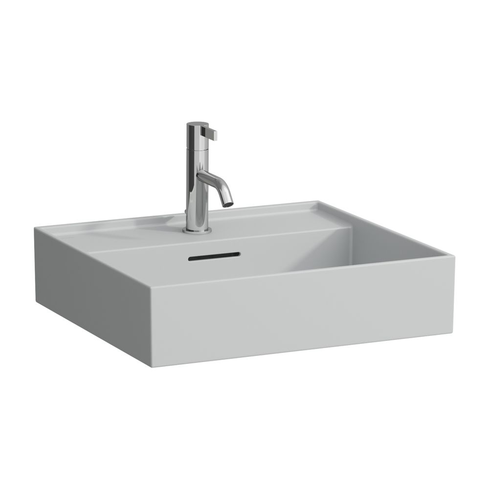 Laufen Aufsatzwaschtisch Kartell 460x500x145mm, Mattgrau, 1 Hahnloch, mit Überla... LAUFEN-H8163327591041 7612738916572 (Abb. 1)