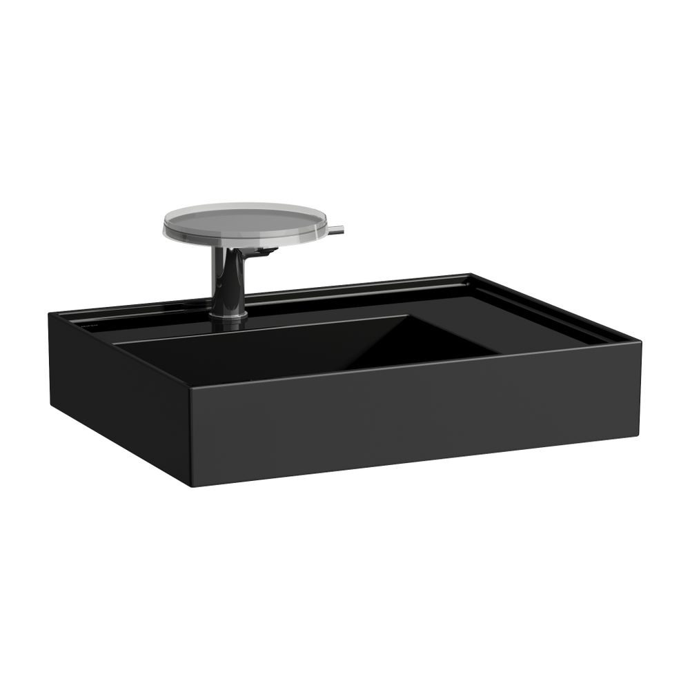Laufen Aufsatzwaschtisch Kartell 460x600x150mm, glänzend Schwarz, 1 Hahnloch, oh... LAUFEN-H8183340201111 7612738977610 (Abb. 1)