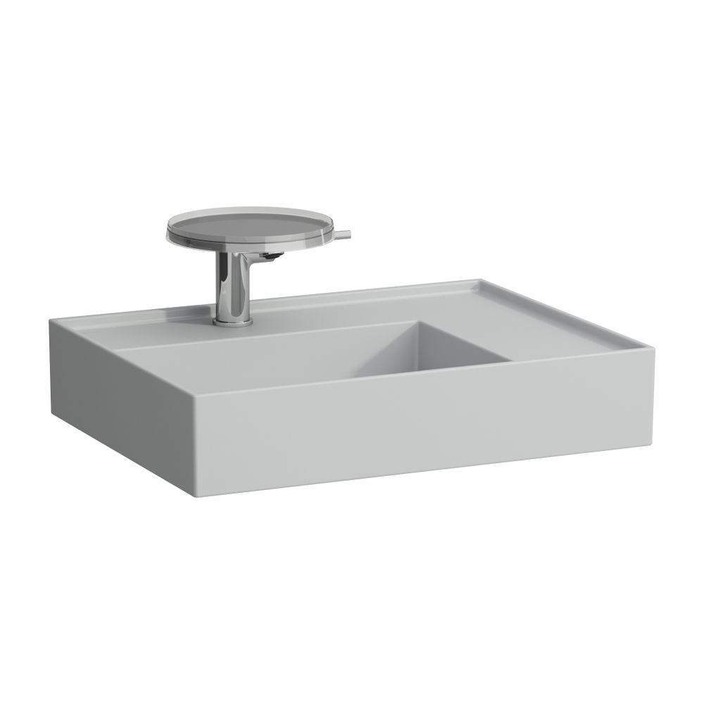 Laufen Waschtisch Kartell 460x600x150mm, Mattgrau, 2 Hahnlöcher, ohne Überlauf, ... LAUFEN-H8103347598151 7612738352714 (Abb. 1)