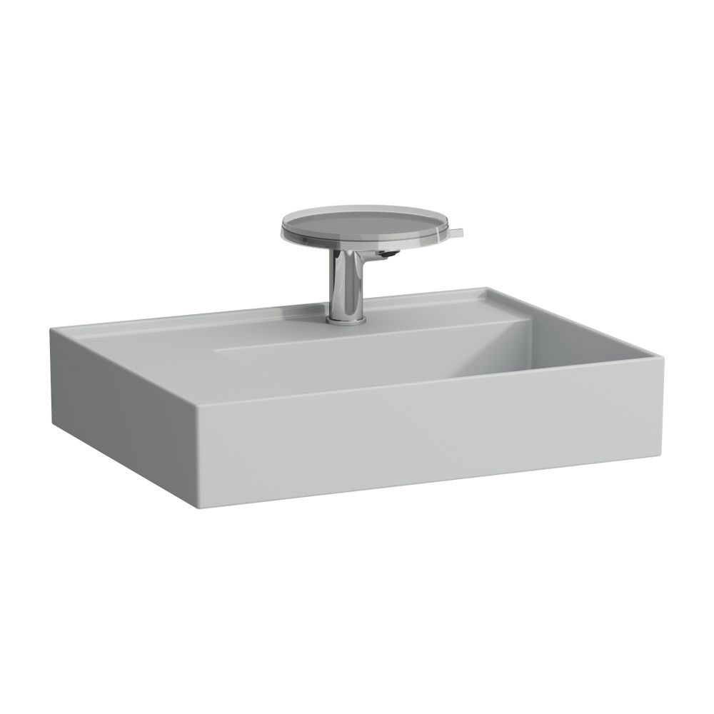 Laufen Aufsatzwaschtisch Kartell 460x600x150mm, Mattgrau, 2 Hahnlöcher, ohne Übe... LAUFEN-H8183357598151 7612738978129 (Abb. 1)