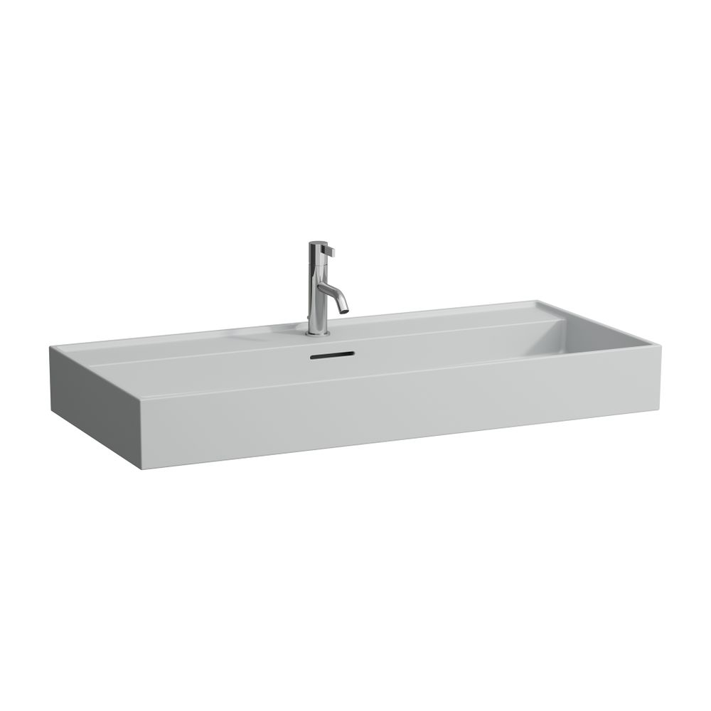 Laufen Waschtisch Kartell 460x1000x145mm, Mattgrau, 1 Hahnloch, mit Überlauf Sta... LAUFEN-H8103377591041 7612738010225 (Abb. 1)