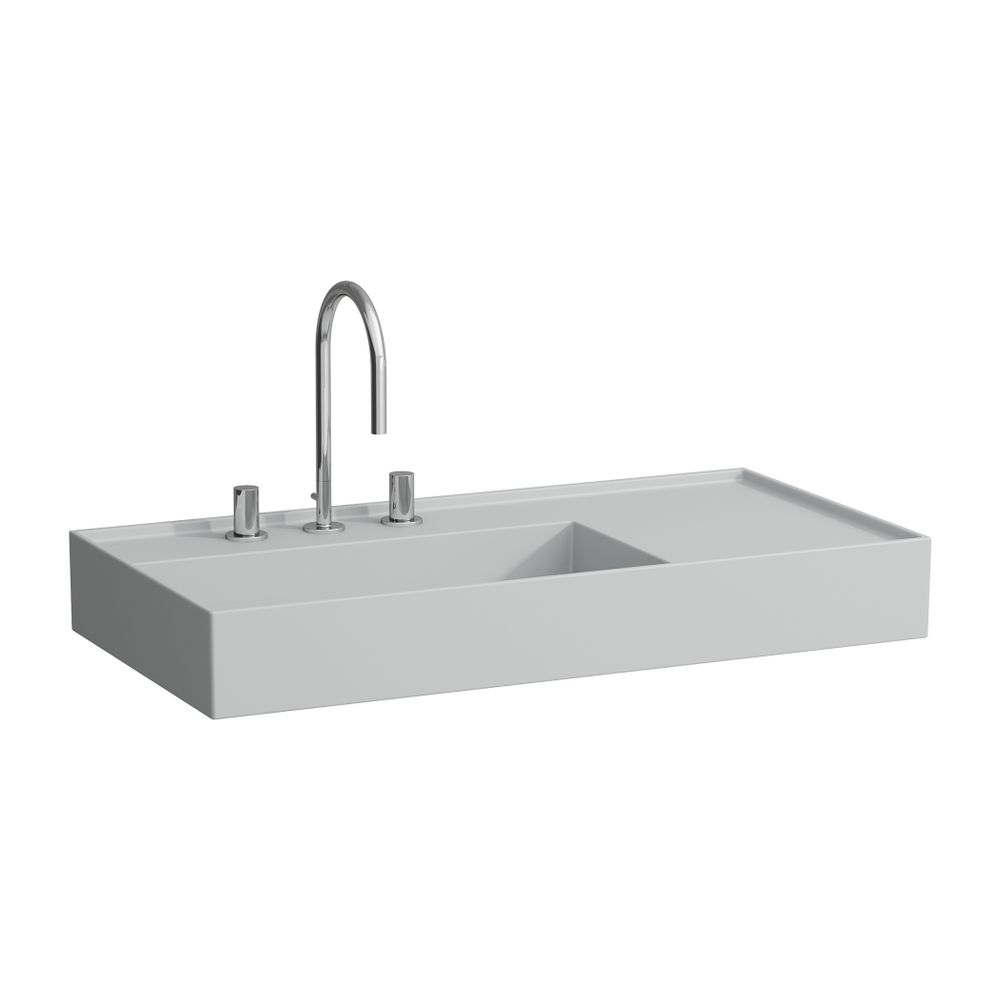 Laufen Aufsatzwaschtisch Kartell 460x900x150mm, Mattgrau, 1 Hahnloch, ohne Überl... LAUFEN-H8183387591111 7612738978198 (Abb. 1)