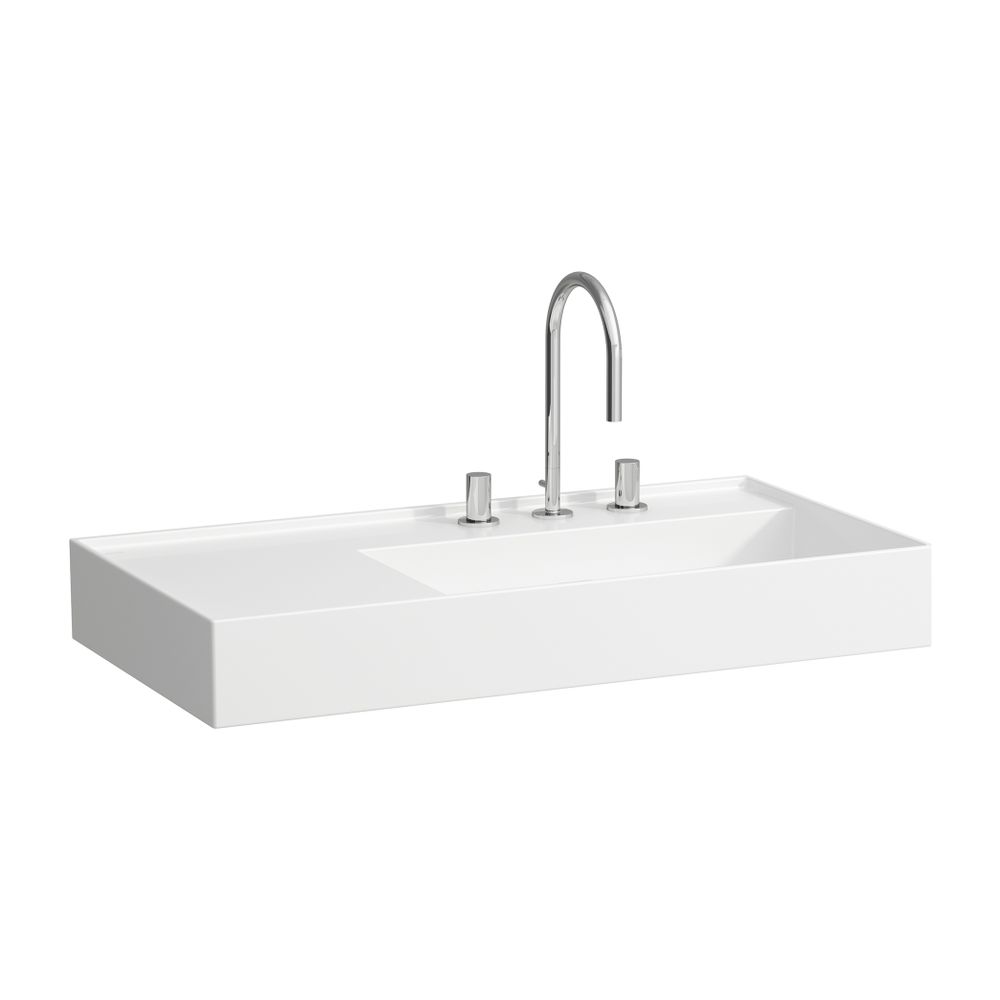 Laufen Aufsatzwaschtisch Kartell 460x900x150mm, Weiß LCC, 2 Hahnlöcher, ohne Übe... LAUFEN-H8183394008151 7612738978655 (Abb. 1)