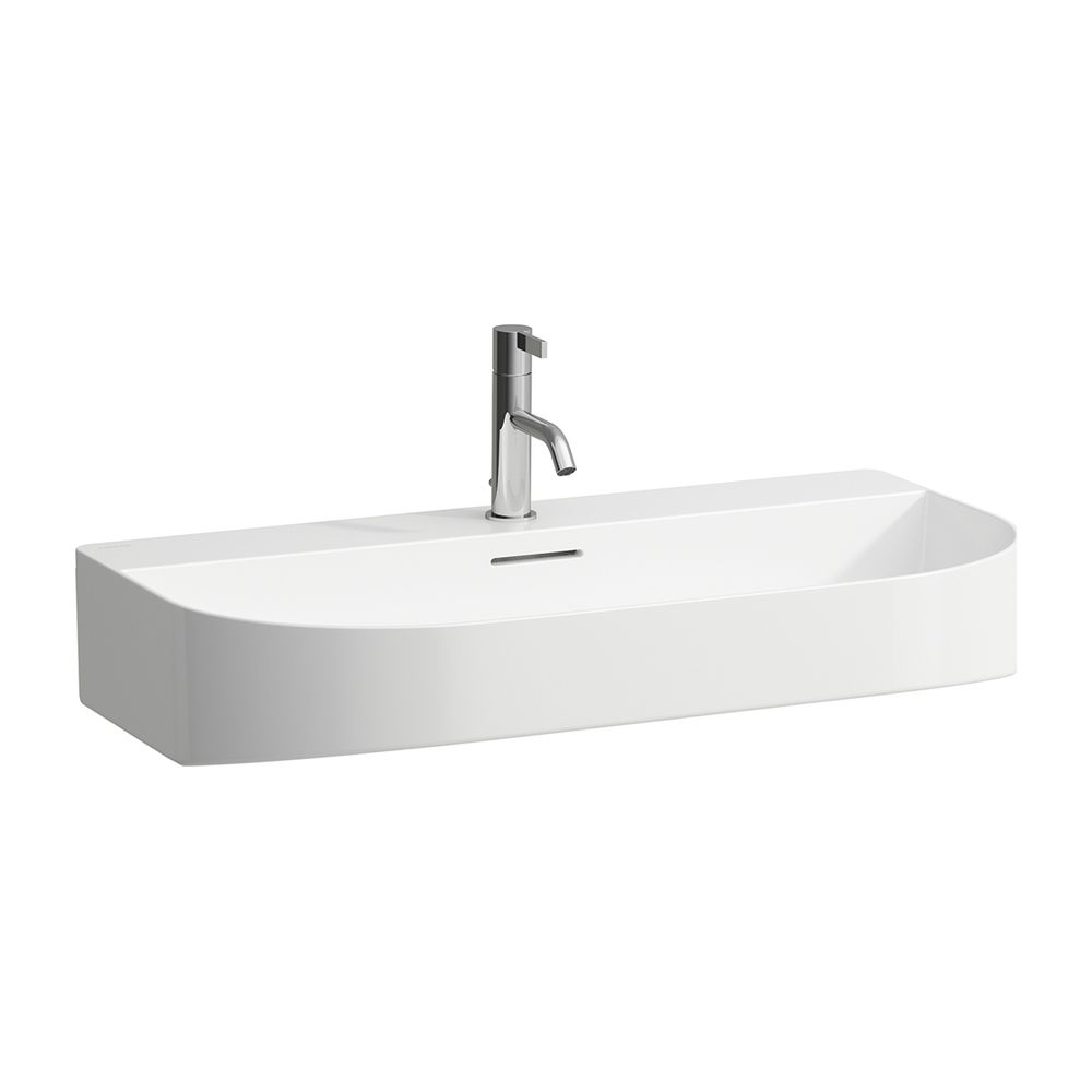 Laufen Aufsatzwaschtisch Sonar 420x800x165mm, Mattweiß, 3 Hahnlöcher, ohne Überl... LAUFEN-H8163447571581 7612738009267 (Abb. 1)