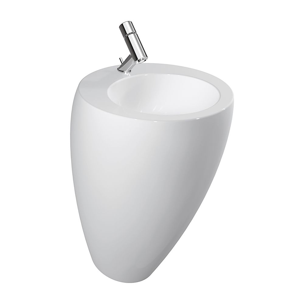Laufen Waschtisch mit integrierter Säule, Ilbagnoalessi, 530x520x850mm, Weiß LCC... LAUFEN-H8119714001041 4014804707146 (Abb. 1)