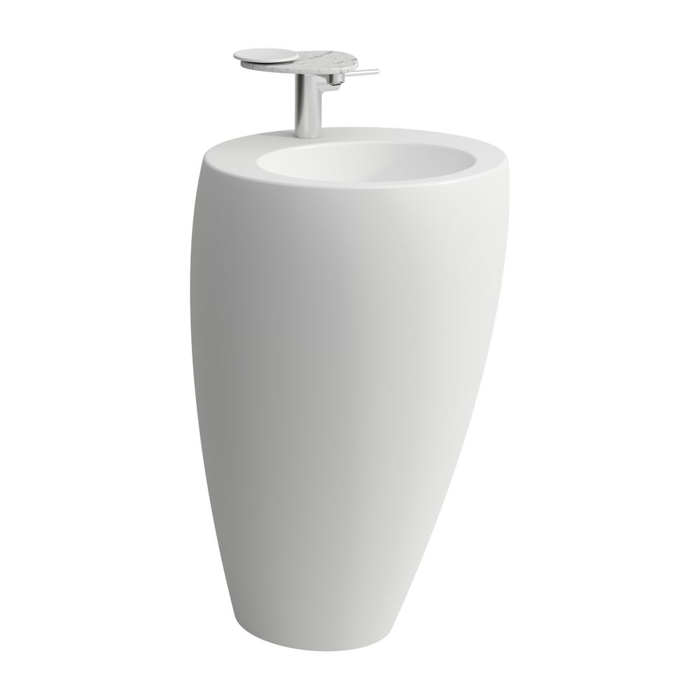 Laufen Waschtisch mit integrierter Säule, Ilbagnoalessi, 530x520x850mm, Mattweiß... LAUFEN-H8119717571091 7612738078362 (Abb. 1)