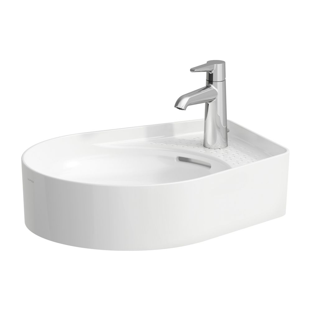 Laufen Waschtisch-Schale VAL 400x500x145mm, Weiß LCC, 1 Hahnloch, mit Überlauf m... LAUFEN-H8122814001041 7612738341671 (Abb. 1)