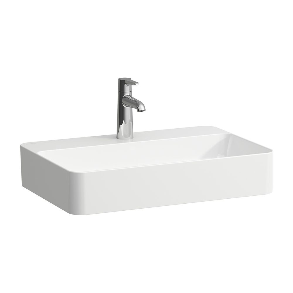 Laufen Waschtisch-Schale VAL 400x600x150mm, Weiß, mit Armaturenbank 1 Hahnloch, ... LAUFEN-H8122850001561 7612738015237 (Abb. 1)