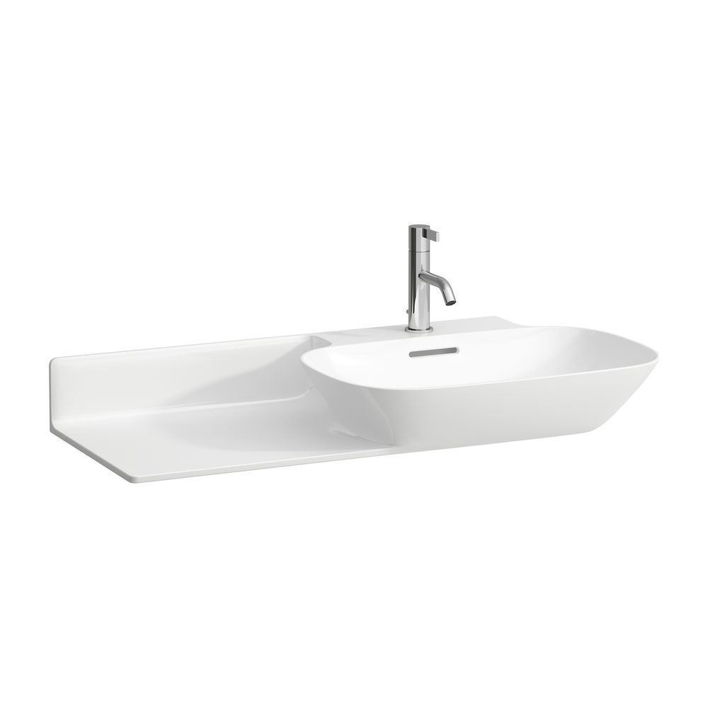 Laufen Waschtisch INO 450x900x145mm, Weiß LCC, 1 Hahnloch, mit Überlauf Ablage l... LAUFEN-H8133014001041 7612738342975 (Abb. 1)