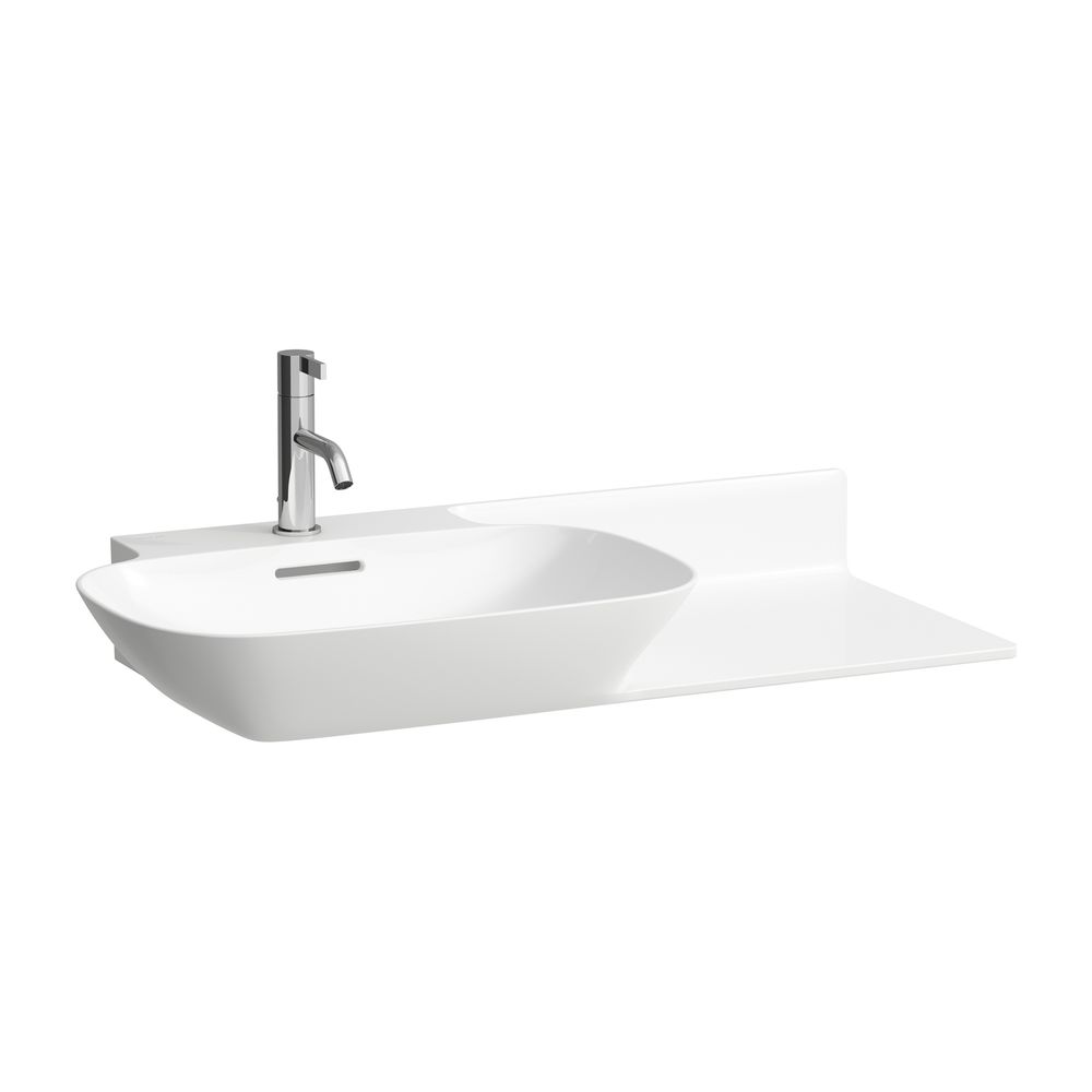 Laufen Waschtisch INO 450x900x145mm, Weiß, 1 Hahnloch, mit Überlauf Ablage recht... LAUFEN-H8133020001041 7612738343040 (Abb. 1)