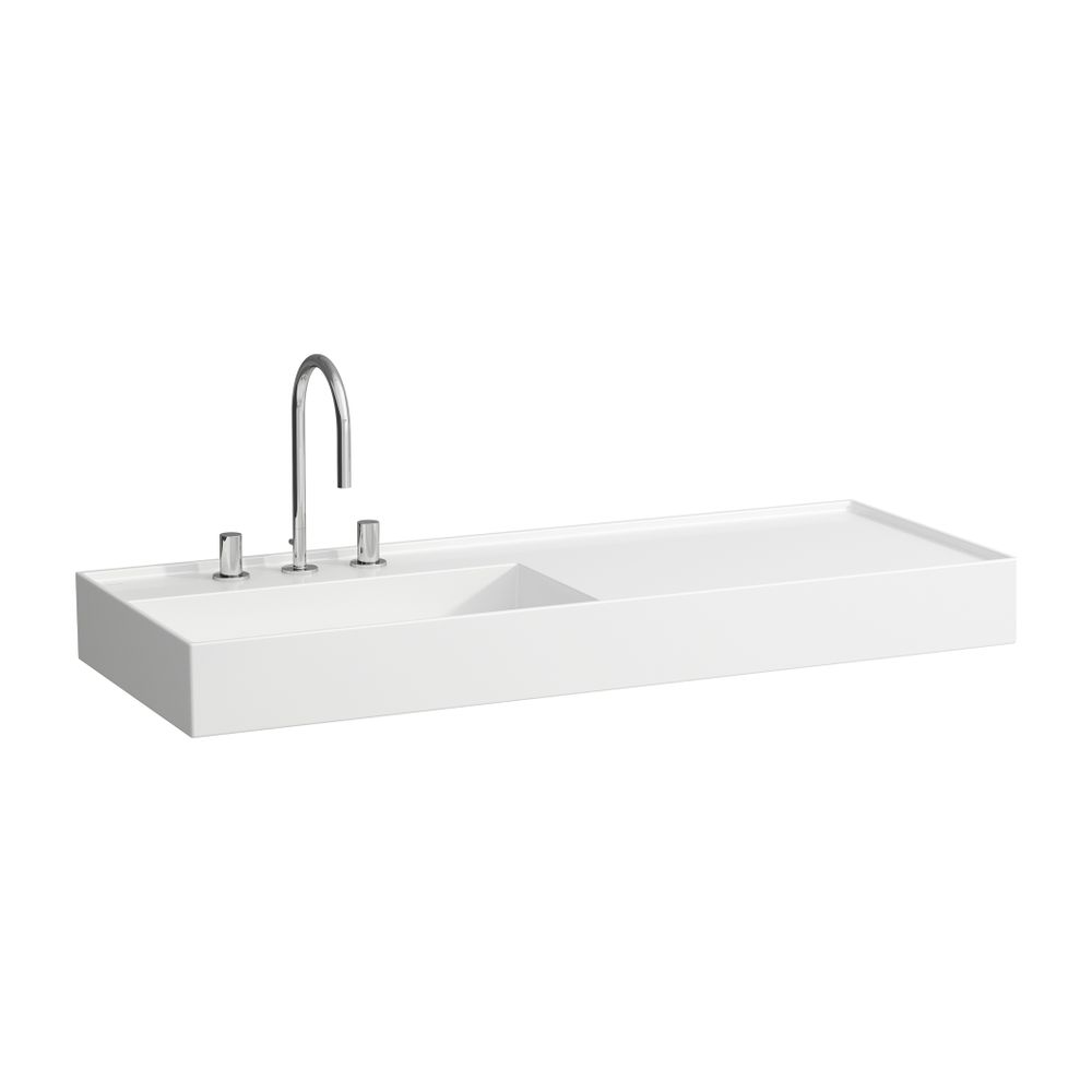 Laufen Waschtisch Kartell 460x1200x150mm, Weiß, 1 Hahnloch, ohne Überlauf Ablage... LAUFEN-H8133320001111 7612738340582 (Abb. 1)