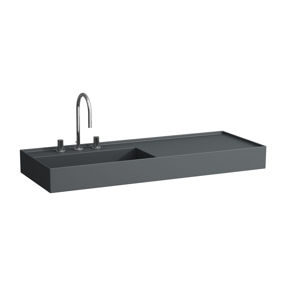 Laufen Waschtisch Kartell 460x1200x150mm, Mattgraphit, 1 Hahnloch, ohne Überlauf... LAUFEN-H8133327581111 7612738964955 (Abb. 1)