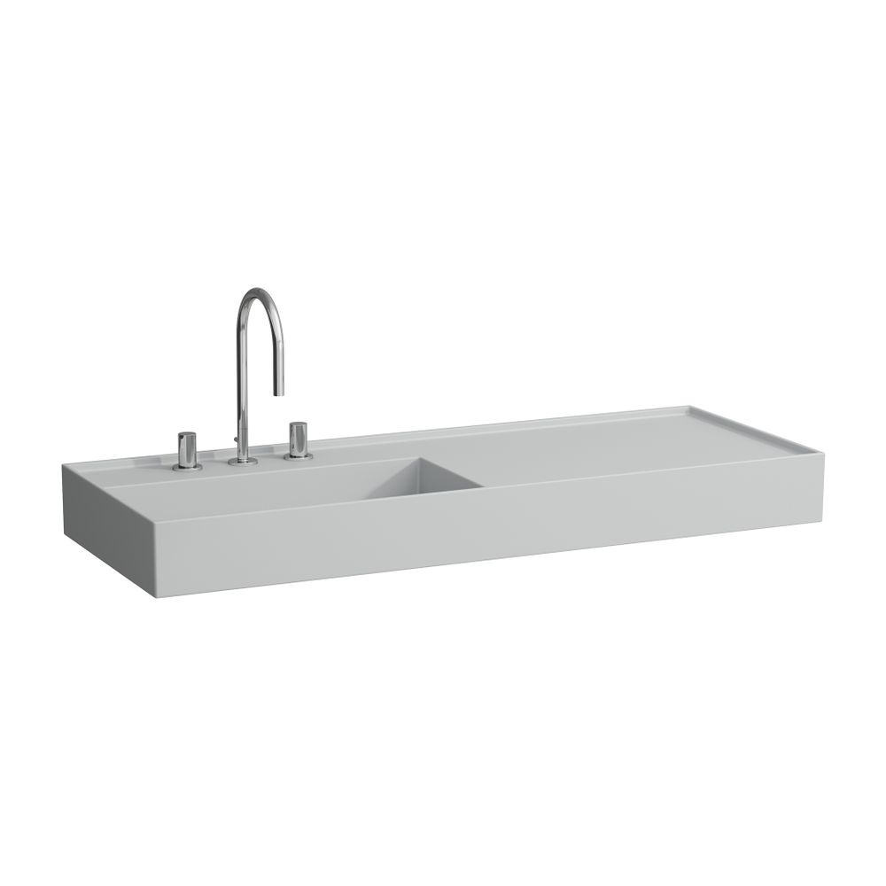 Laufen Waschtisch Kartell 460x1200x150mm, Mattgrau, 3 Hahnlöcher, ohne Überlauf ... LAUFEN-H8133327591581 7612738340728 (Abb. 1)