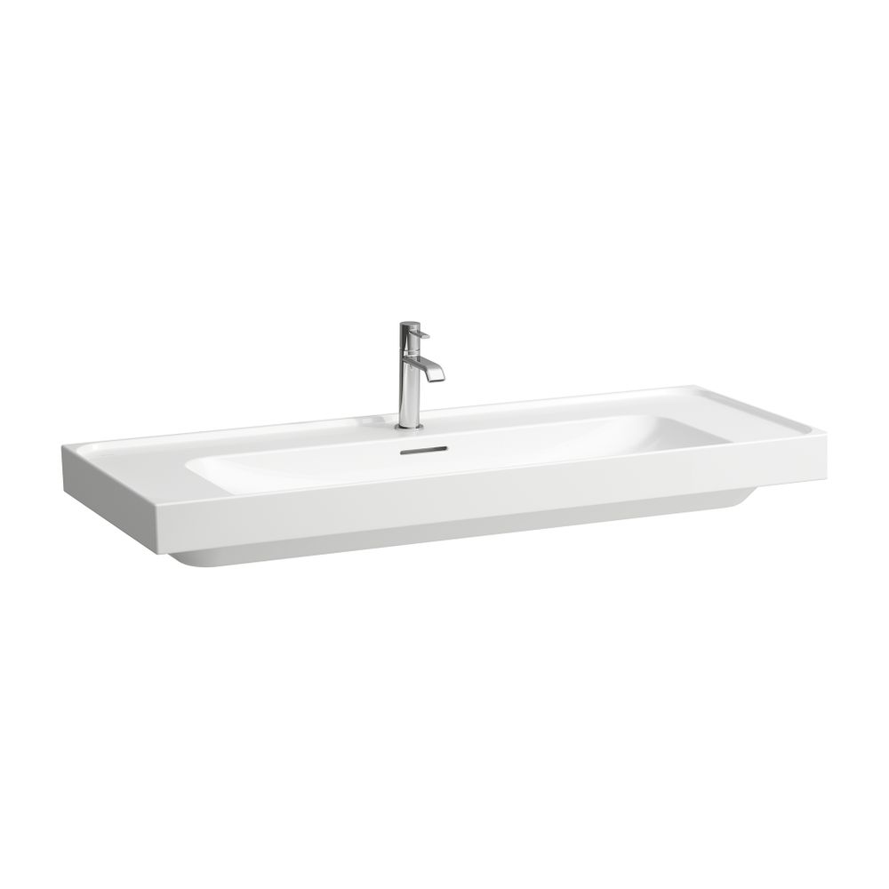 Laufen Waschtisch MEDA 460x1200x160mm, Mattweiß, Ablage links/rechts, 1 Hahnloch... LAUFEN-H8141117571041 7612738064921 (Abb. 1)