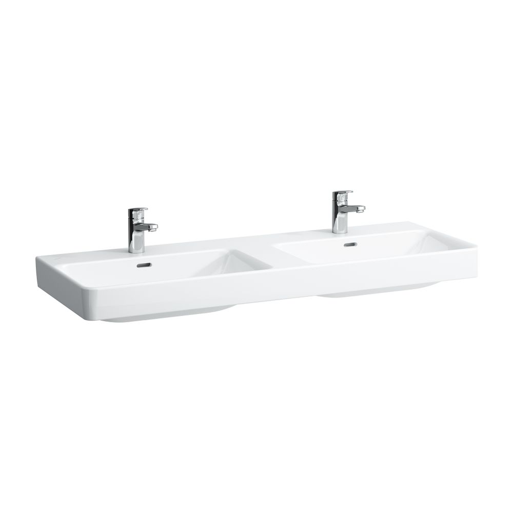 Laufen Doppelwaschtisch Laufen Pro S 460x1300x175mm, Weiß, 3 Hahnlöcher je Becke... LAUFEN-H8149680001081 7612738281175 (Abb. 1)