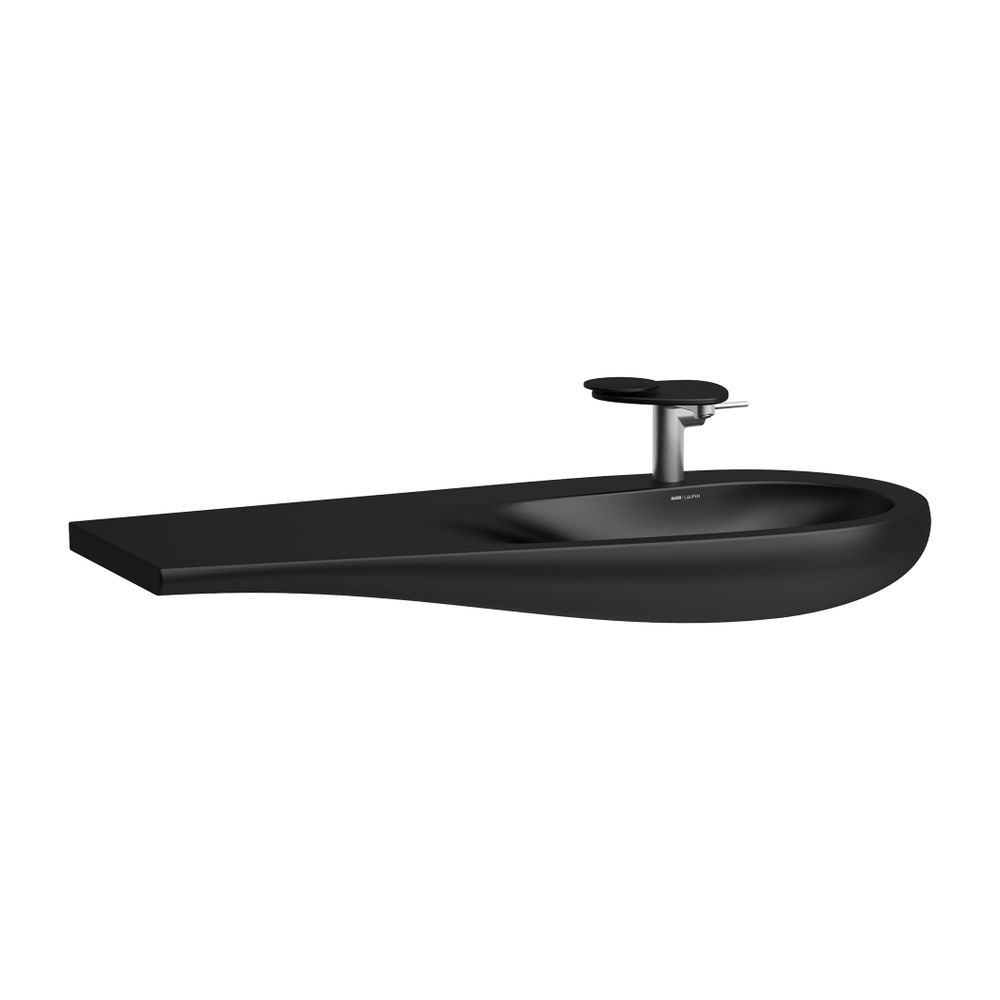 Laufen Möbelwaschtisch, Ilbagnoalessi, 500x1200x165mm, Mattschwarz, Abl. links, ... LAUFEN-H8149747161041 7612738079000 (Abb. 1)