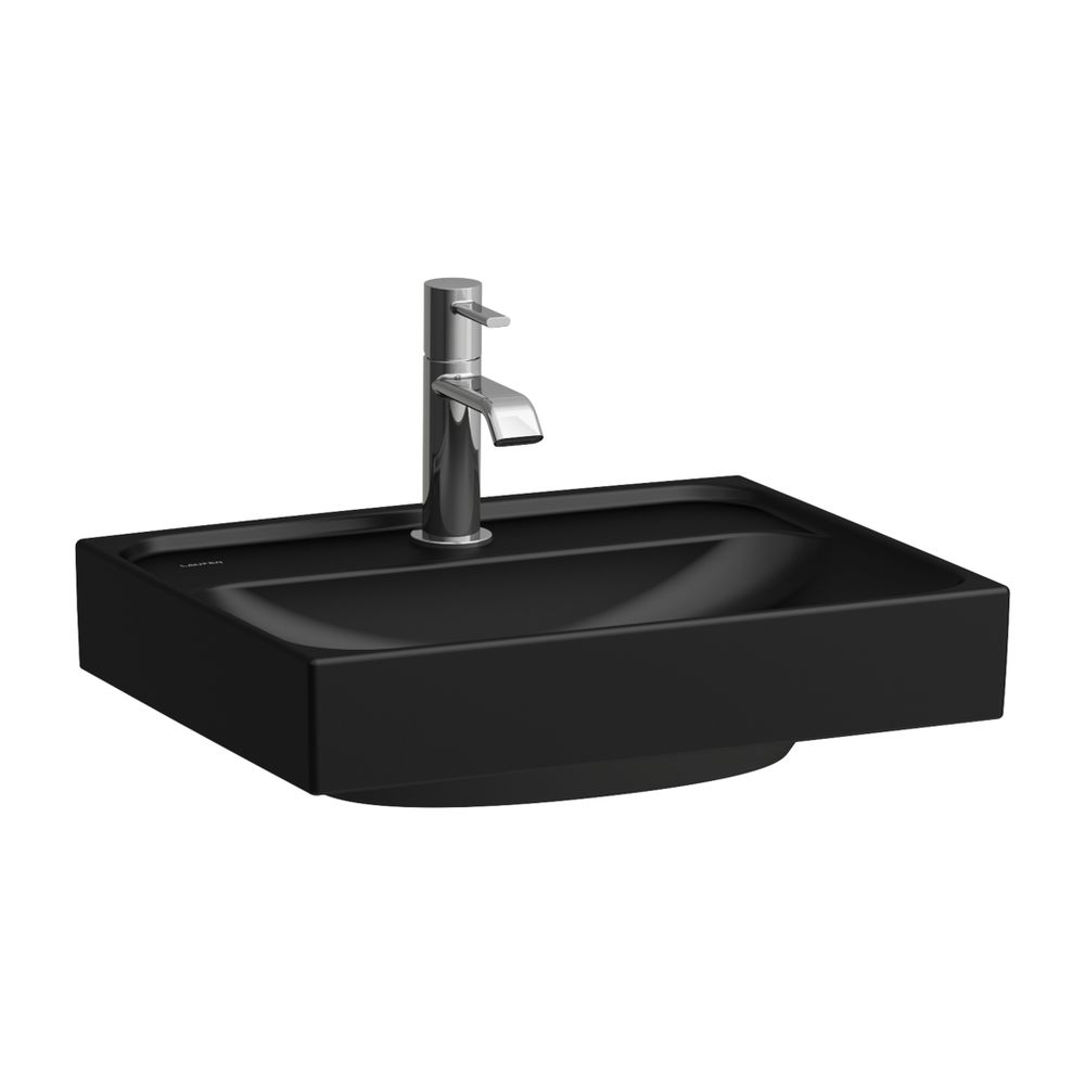Laufen Aufsatzhandwaschbecken, MEDA, 350x450x130mm, Mattschwarz, 1 Hahnloch, ohn... LAUFEN-H8161117161111 7612738068004 (Abb. 1)