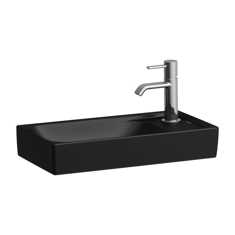 Laufen Handwaschbecken, MEDA, 235x460x115mm, Mattschwarz, asym., 1 Hahnloch, ohn... LAUFEN-H8151137161141 7612738026028 (Abb. 1)