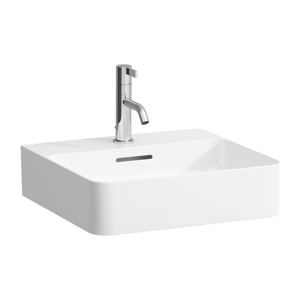 Laufen Handwaschbecken VAL 420x450x155mm, Mattweiß, 1 Hahnloch, mit Überlauf... LAUFEN-H8152817571041 7612738932244 (Abb. 1)
