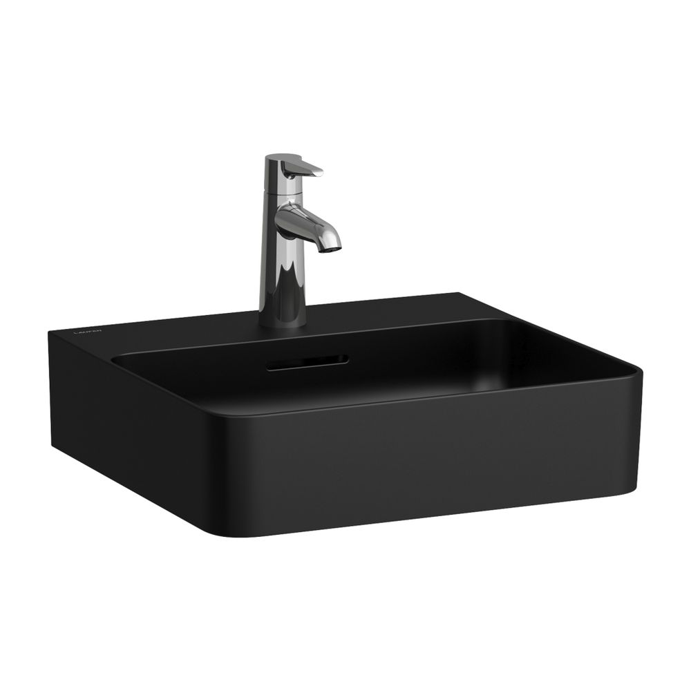 Laufen Handwaschbecken VAL 420x450x155mm, Mattschwarz, ohne Hahnloch, mit Überla... LAUFEN-H8152817161091 7612738034399 (Abb. 1)