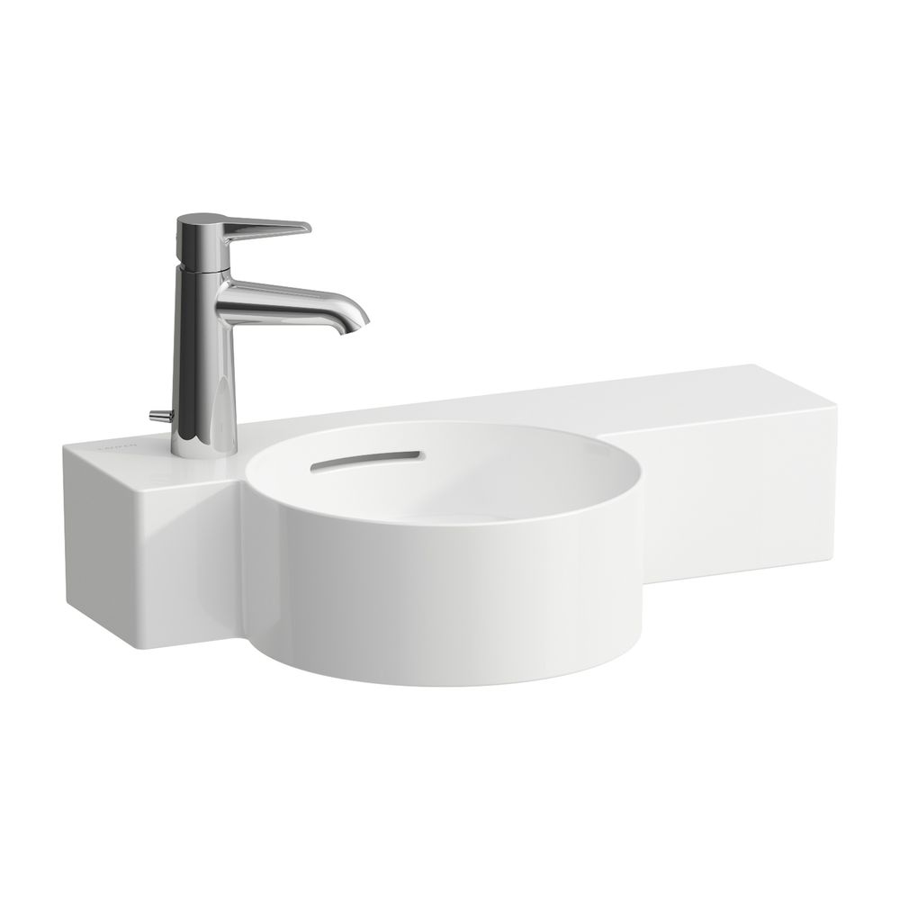 Laufen Handwaschbecken VAL 315x550x155mm, Mattweiß, 1 Hahnloch, links mit Überla... LAUFEN-H8152837571051 7612738943240 (Abb. 1)