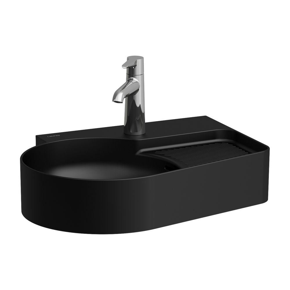 Laufen Waschtisch VAL 400x530x155mm, Mattschwarz, ohne Hahnloch/Überlauf, Kanal ... LAUFEN-H8152887161421 7612738034757 (Abb. 2)