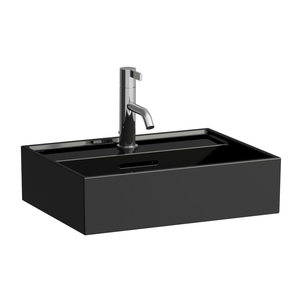 Laufen Handwaschbecken Kartell 340x450x140mm, glänzend Schwarz, 3 Hahnlöcher mit... LAUFEN-H8153300201081 7612738009403 (Abb. 1)