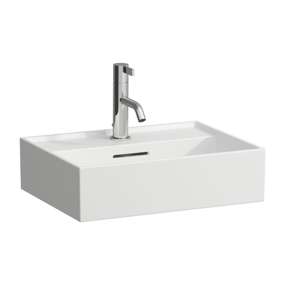 Laufen Handwaschbecken Kartell 340x450x140mm, Mattweiß, 1 Hahnloch, mit Überlauf... LAUFEN-H8153307571041 7612738009342 (Abb. 1)