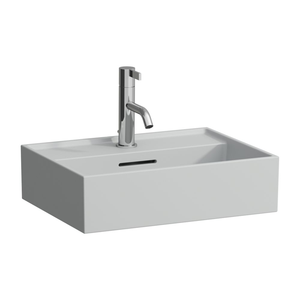 Laufen Handwaschbecken Kartell 340x450x140mm, Mattgrau, 1 Hahnloch, mit Überlauf... LAUFEN-H8153307591041 7612738009359 (Abb. 1)