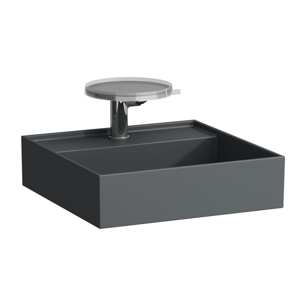 Laufen Handwaschbecken Kartell 460x460x150mm, Mattgraphit, 3 Hahnlöcher, ohne Üb... LAUFEN-H8153317581581 7612738964559 (Abb. 1)