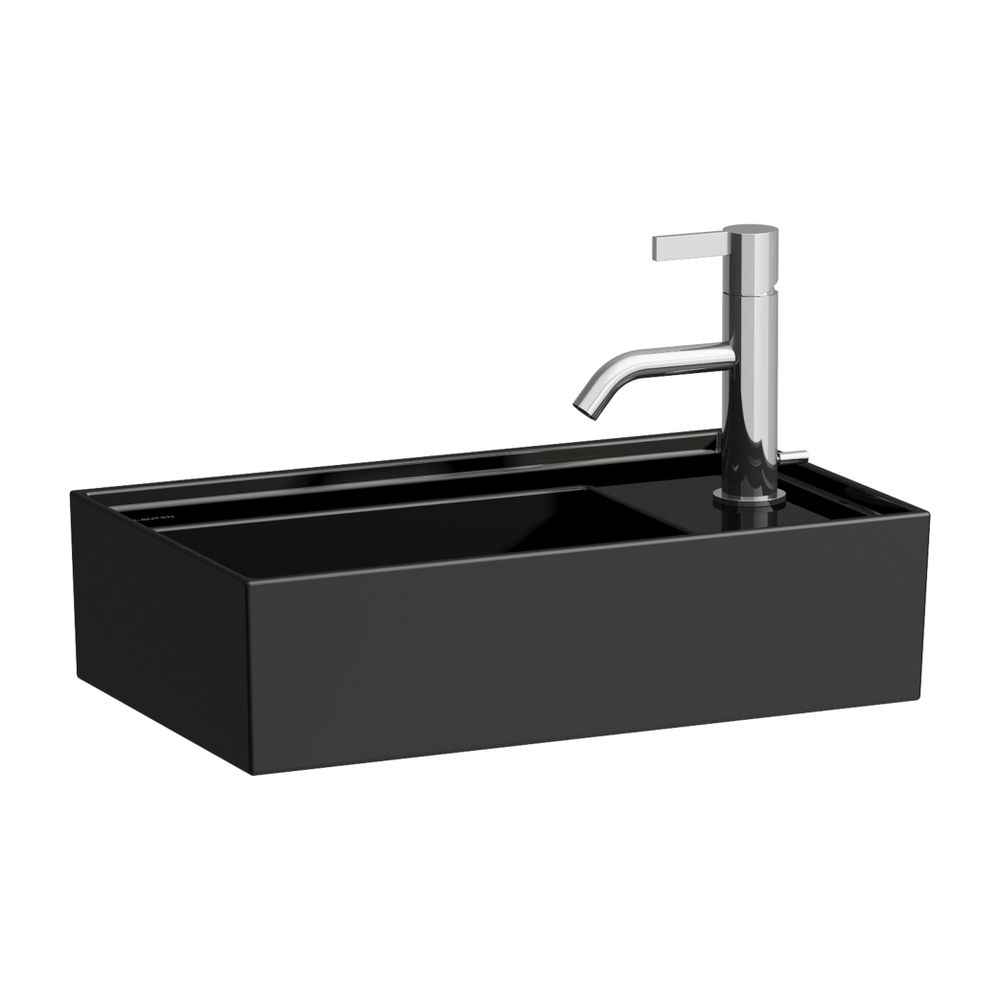 Laufen Handwaschbecken Kartell 280x460x150mm, Schwarz, asym. 1 Hahnloch, ohne Üb... LAUFEN-H8153340201111 7612738340797 (Abb. 1)