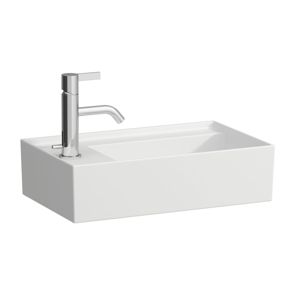 Laufen Handwaschbecken Kartell 280x460x150mm, Mattweiß, asymmetrisch, ohne Hahnl... LAUFEN-H8153357571121 7612738340964 (Abb. 1)