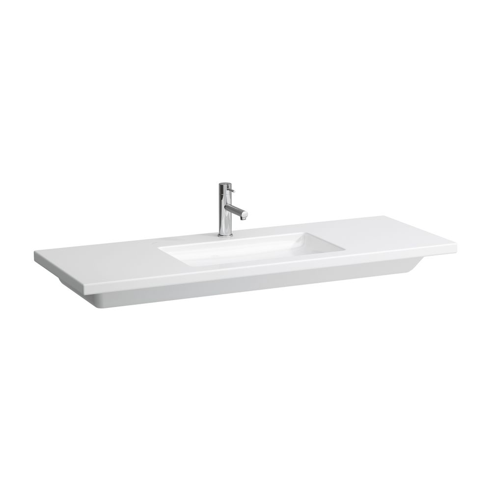 Laufen Waschtisch Living Square 480x1300x120mm, Weiß, 1 Hahnloch, ohne Überlauf ... LAUFEN-H8164350001111 4014804777378 (Abb. 1)