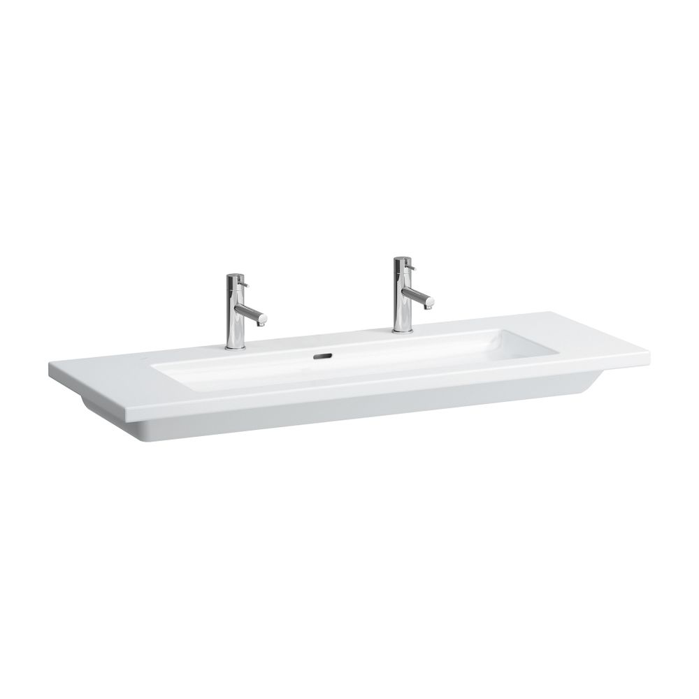 Laufen Waschtisch Living Square 480x1300x120mm, Weiß, 1 Hahnloch, links/rechts, ... LAUFEN-H8164360001071 4014804874015 (Abb. 1)