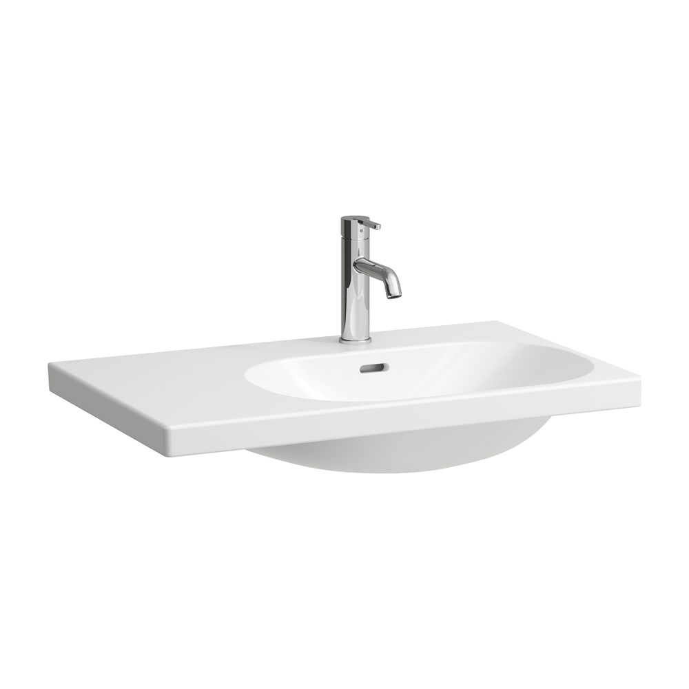 Laufen Waschtisch LUA 460x750x180mm, Weiß, asymmetrisch Becken rechts, ohne Hahn... LAUFEN-H8170850001091 7612738019631 (Abb. 1)