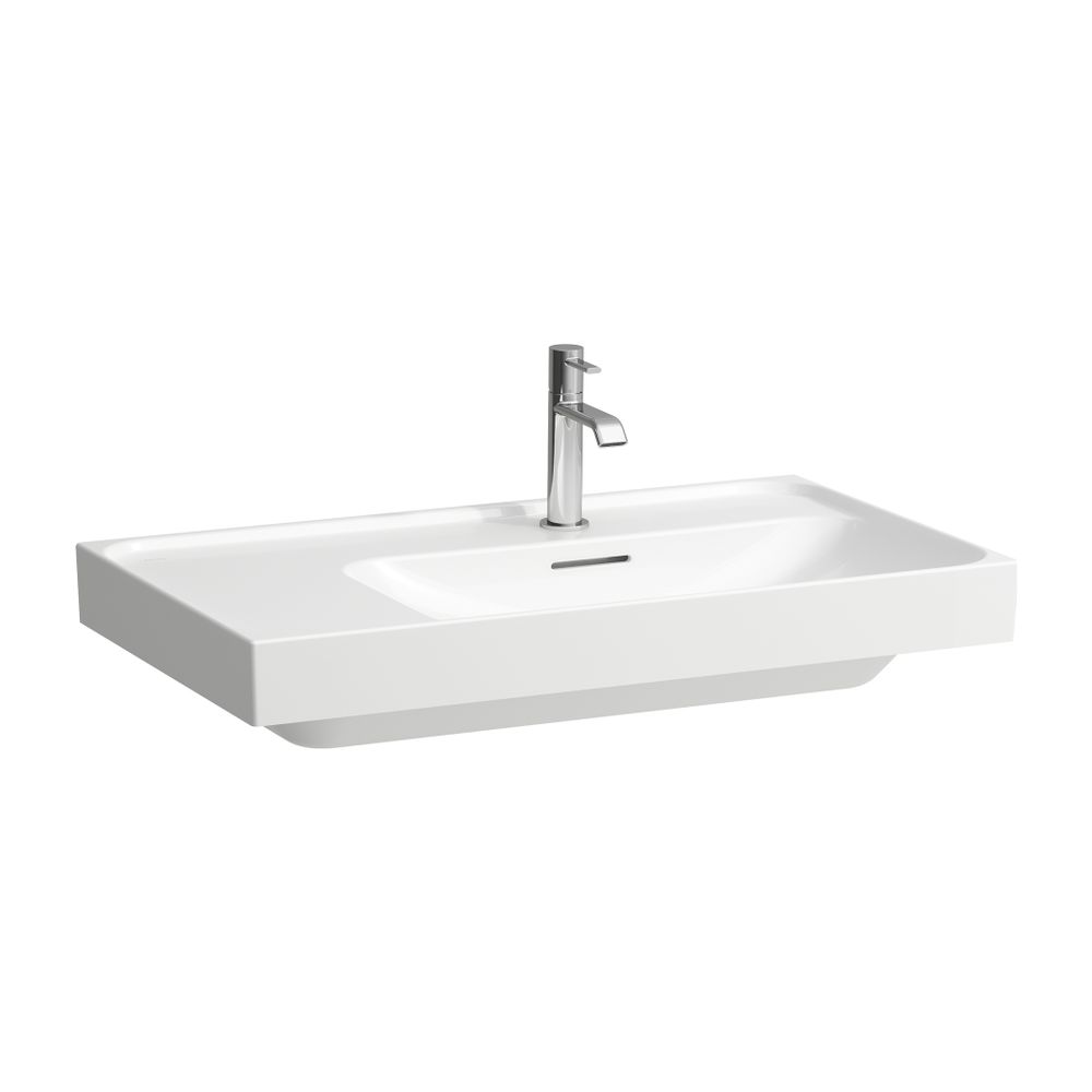 Laufen Waschtisch MEDA 460x800x160mm, Mattweiß, Ablage links, 3 Hahnlöcher mit Ü... LAUFEN-H8171157571081 7612738063634 (Abb. 1)