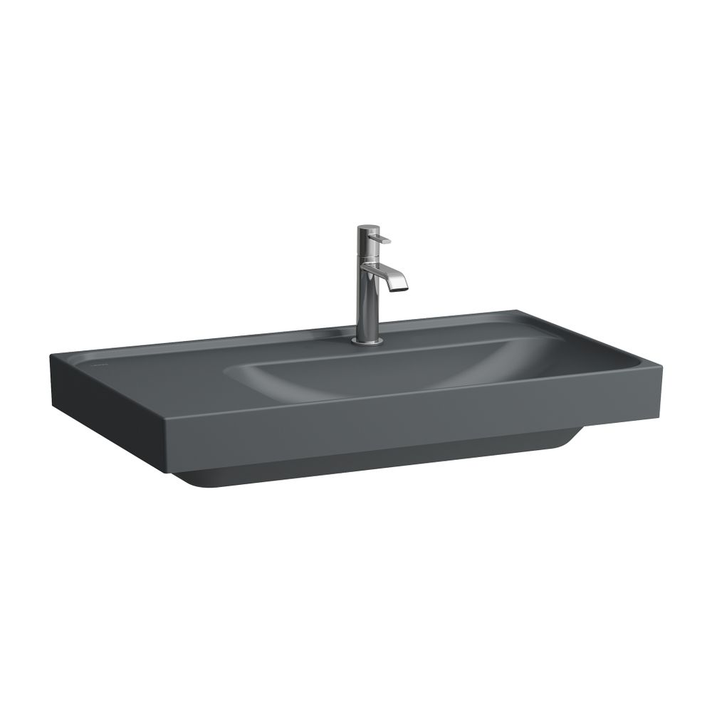 Laufen Waschtisch MEDA 460x800x160mm, Mattgraphit, Ablage links, 1 Hahnloch, ohn... LAUFEN-H8171157581111 7612738063740 (Abb. 1)