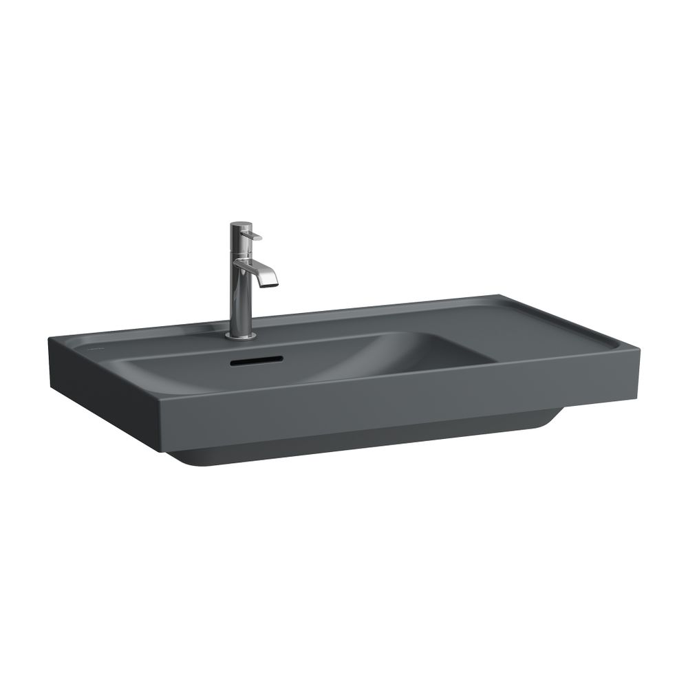 Laufen Waschtisch MEDA 460x800x160mm, Mattgraphit, Ablage rechts, 1 Hahnloch, mi... LAUFEN-H8171167581041 7612738062415 (Abb. 1)