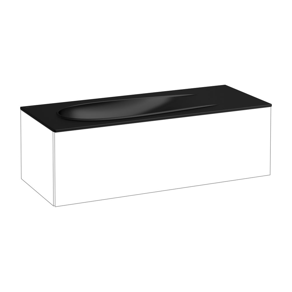 Laufen Möbelwaschtisch Slim, Ilbagnoalessi, 500x1200x15mm, Mattschwarz/ohne HL/v... LAUFEN-H8179797161091 7612738025915 (Abb. 2)