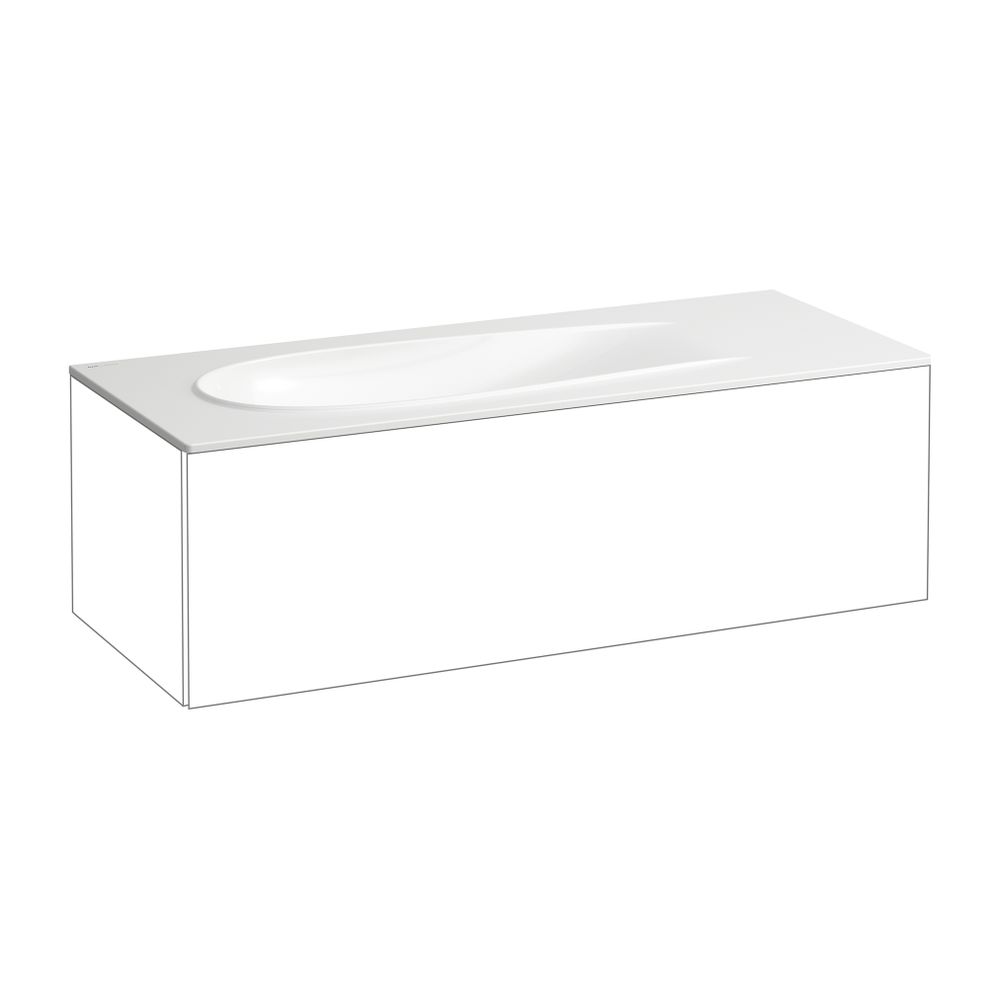 Laufen Möbelwaschtisch Slim, Ilbagnoalessi, 500x1200x15mm, Mattweiß, ohne HL/ver... LAUFEN-H8179797571091 7612738025892 (Abb. 2)
