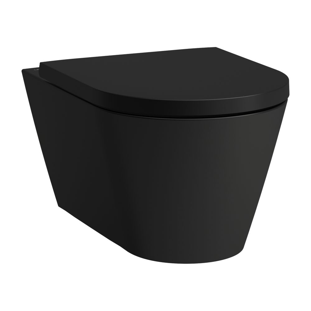 Laufen Tiefspül-WC wandhängend Kartell 545x370mm, spülrandlos Mattschwarz... LAUFEN-H8203377160001 7612738950675 (Abb. 1)