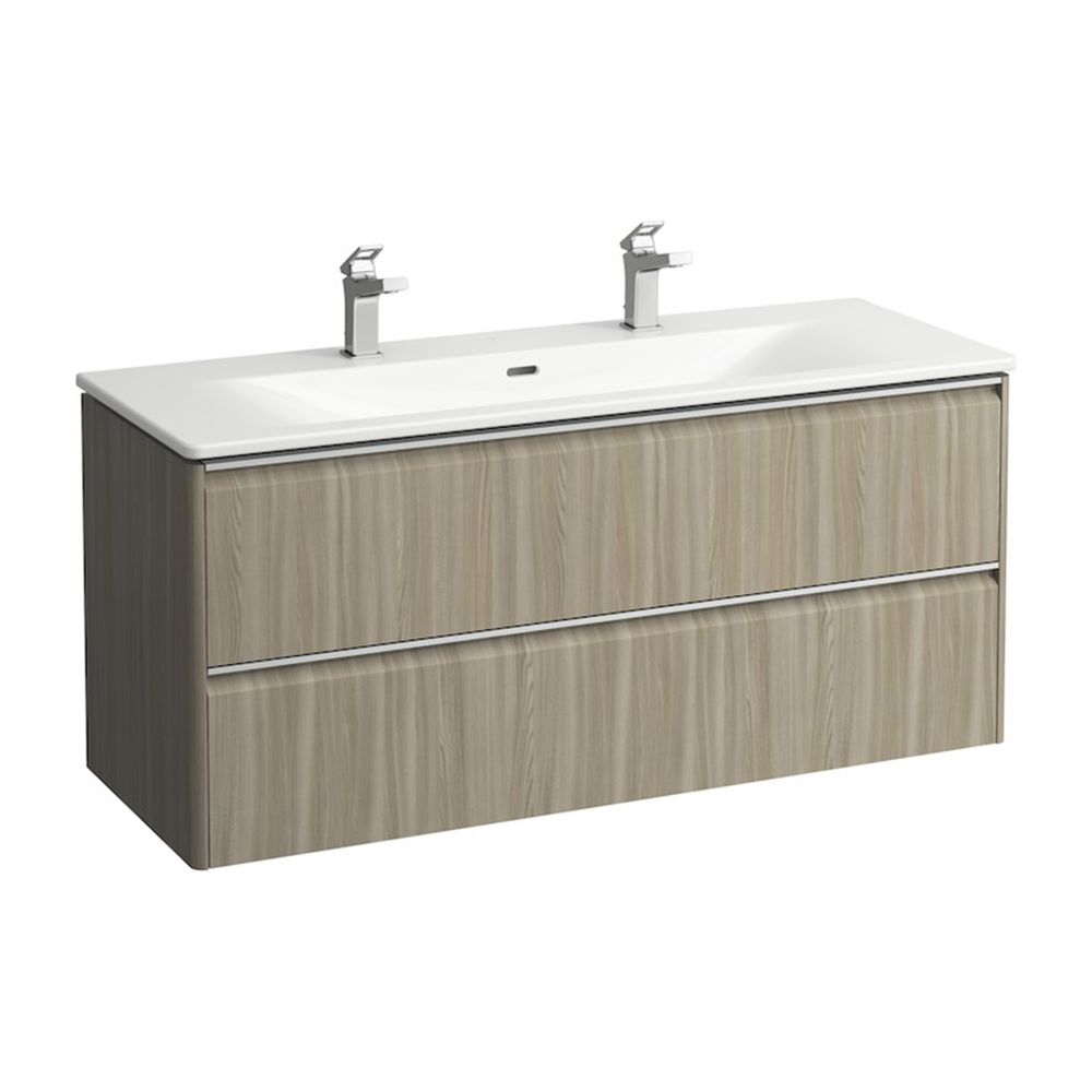 Laufen Waschtisch mit Unterbau Palace SET 450x1200x545mm, Ulme hell/Weiß, 1 Hahn... LAUFEN-H8607092621071 7612738991418 (Abb. 1)