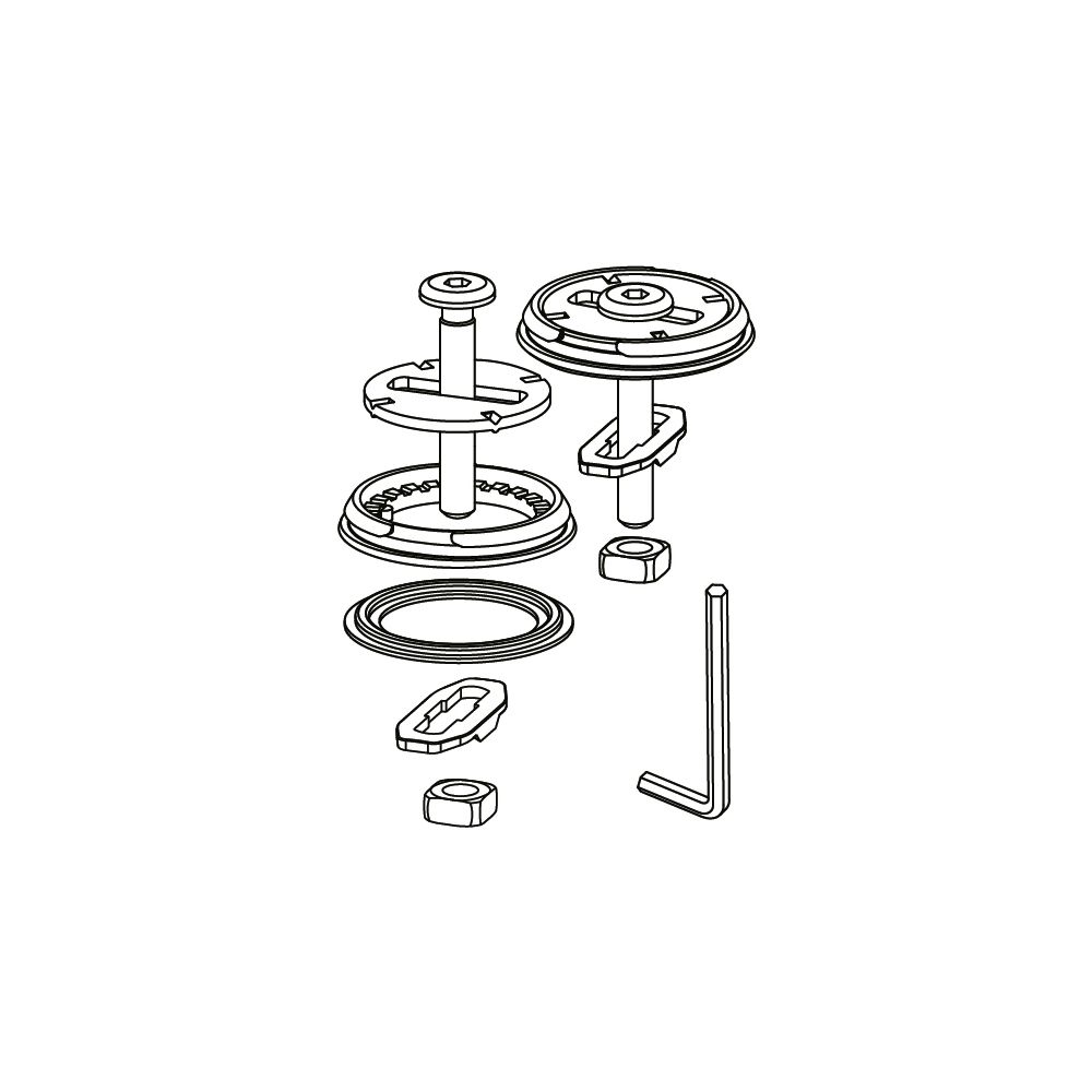 Laufen Steckbefestigung Kunststoff für WC-SitzLIVING City H892433/4... LAUFEN-H8914330000001 4014804790704 (Abb. 1)