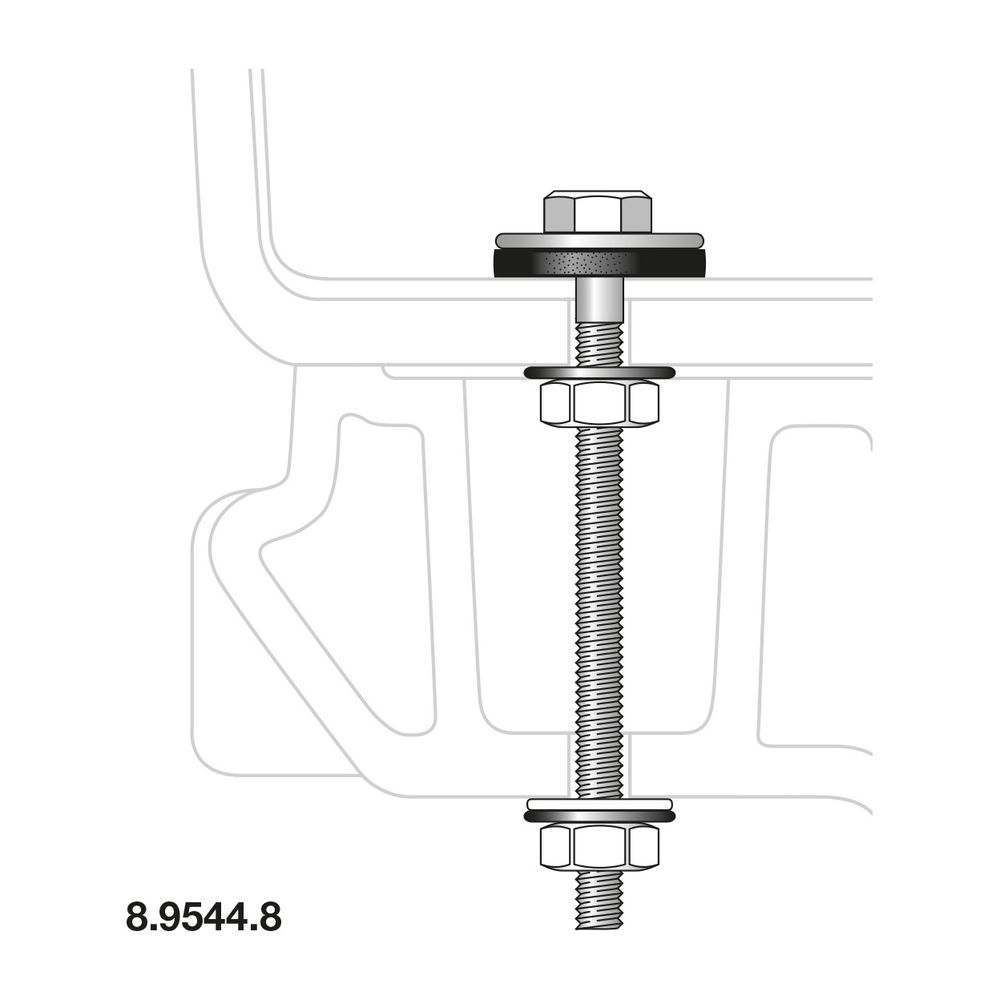 Laufen Befestigung lang mit Moosgummidichtung für Spülkasten... LAUFEN-H8954480000001 7612738353117 (Abb. 1)