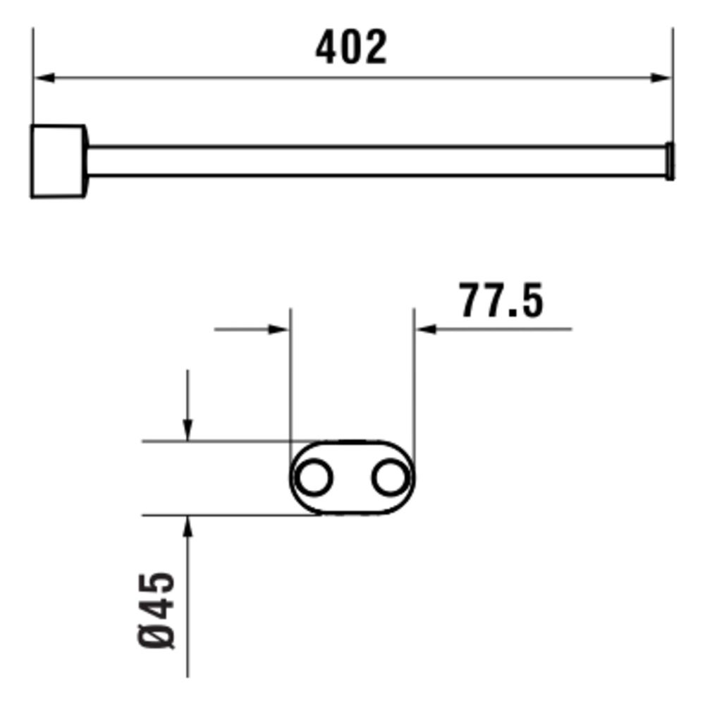 Laufen Handtuchstange Niara, Länge 40cm, schwenkbar, Bohren oder Kleben, inkl. S... LAUFEN-H3810610040011 7612738104504 (Abb. 2)