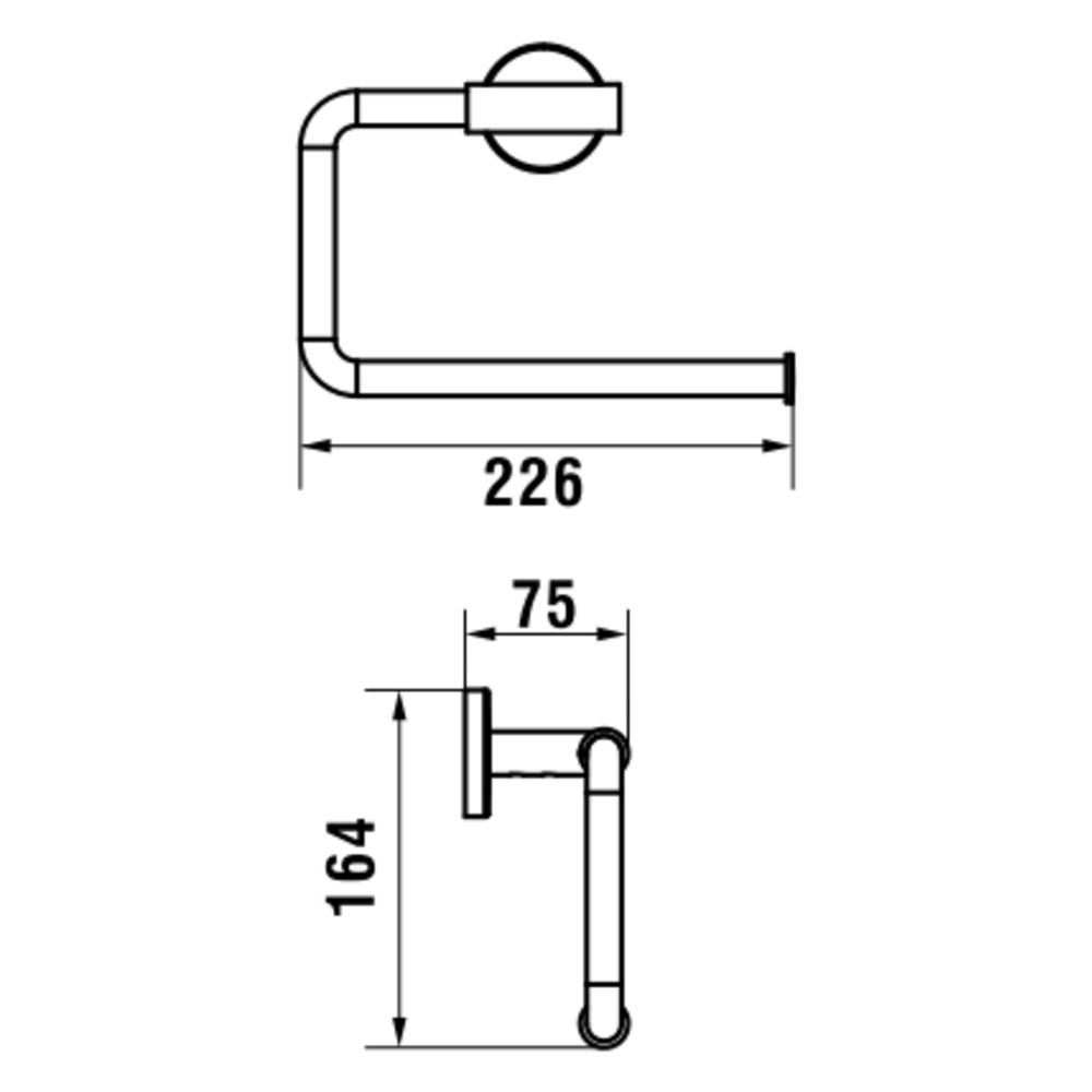 Laufen Handtuchring Niara 164x72x226mm, wandmontage, schrauben oder kleben, Chro... LAUFEN-H3810640040001 7612738104924 (Abb. 2)